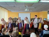 18 марта для жителей округа в библиотеке N17 имени Николая Рубцова выступил городской ансамбль народной песни и танца «Дивованье»